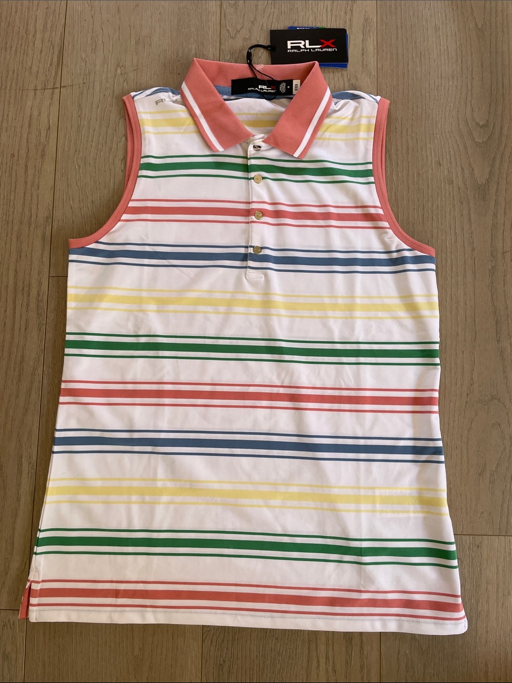 RLX Ralph Lauren Striped Sleeveless Polo